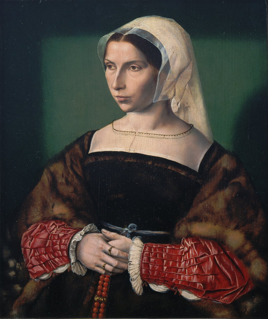 Anne Stafford arcképe, 1535 körül (olaj, tábla) alkotó: Ambrosius Benson