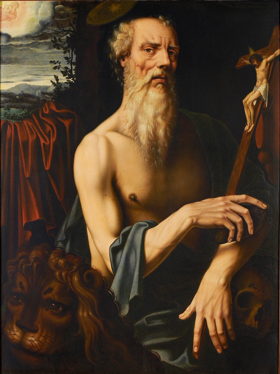 Szent Jeromos, 16. század első fele.. alkotó: Ambrosius Benson