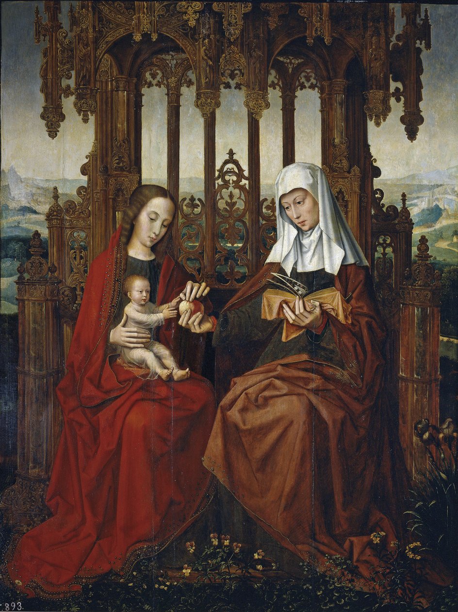 Szűz és gyermek Szent Annával, 1528 körül alkotó: Ambrosius Benson