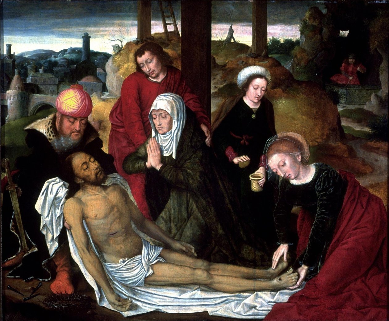 A siralom a halott Krisztus felett alkotó: Ambrosius Benson