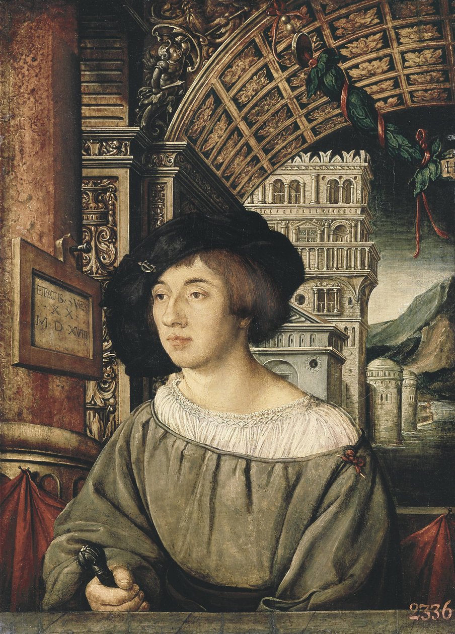 Egy fiatalember portréja alkotó: Ambrosius Holbein