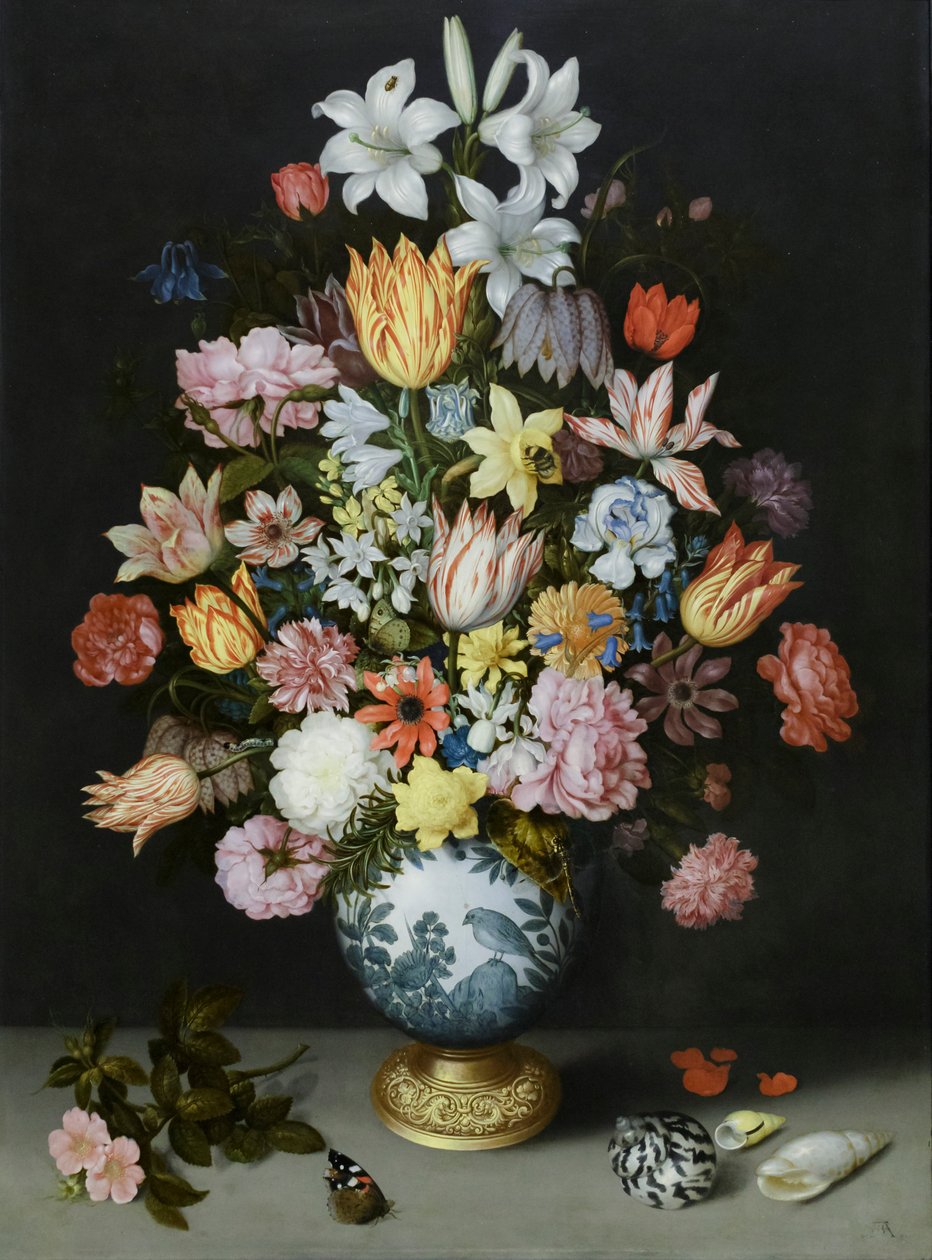 Virágcsendélet egy Wan Li vázában alkotó: Ambrosius the Elder Bosschaert