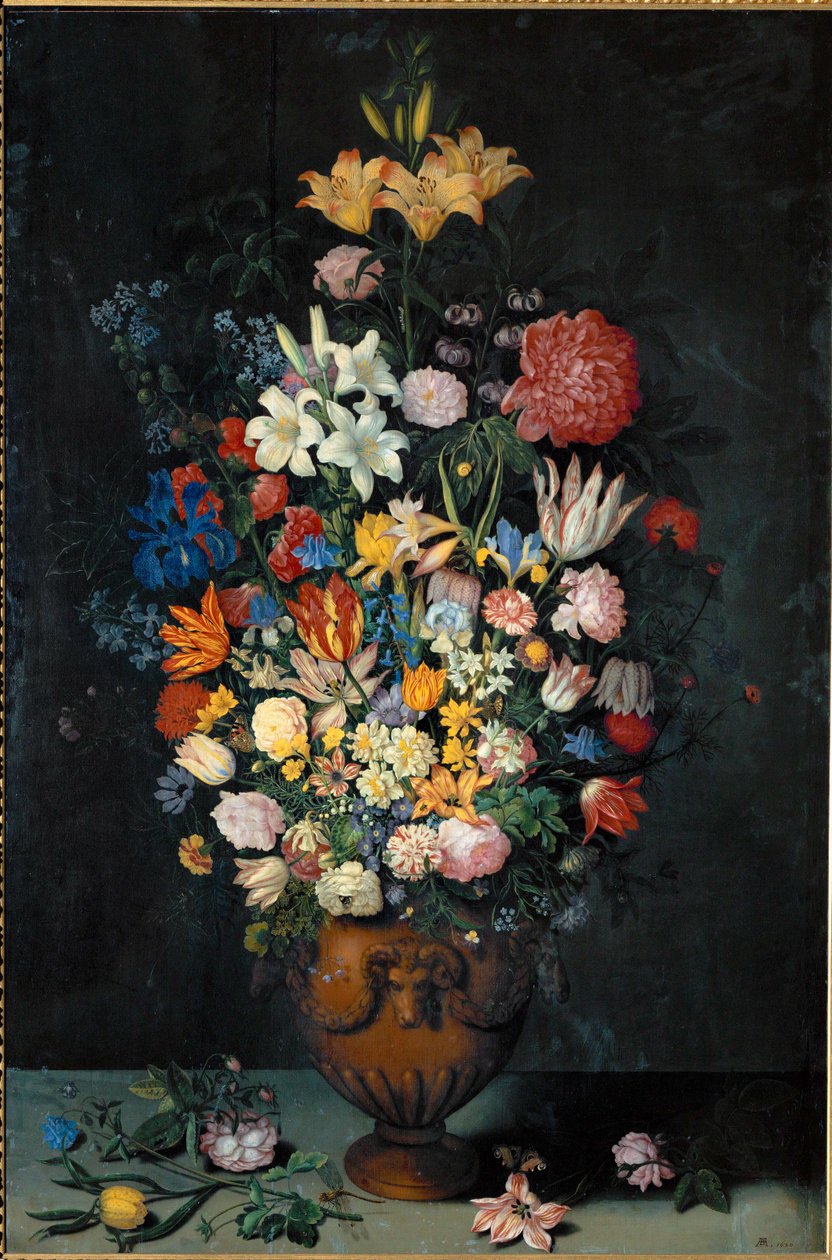 Csendélet virágokkal egy vázában ... alkotó: Ambrosius the Elder Bosschaert