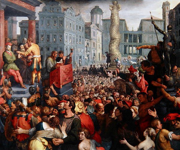 Zaleucus ítélete, 1606 körül (olaj, tábla) alkotó: Ambrosius the Elder Francken or Franck