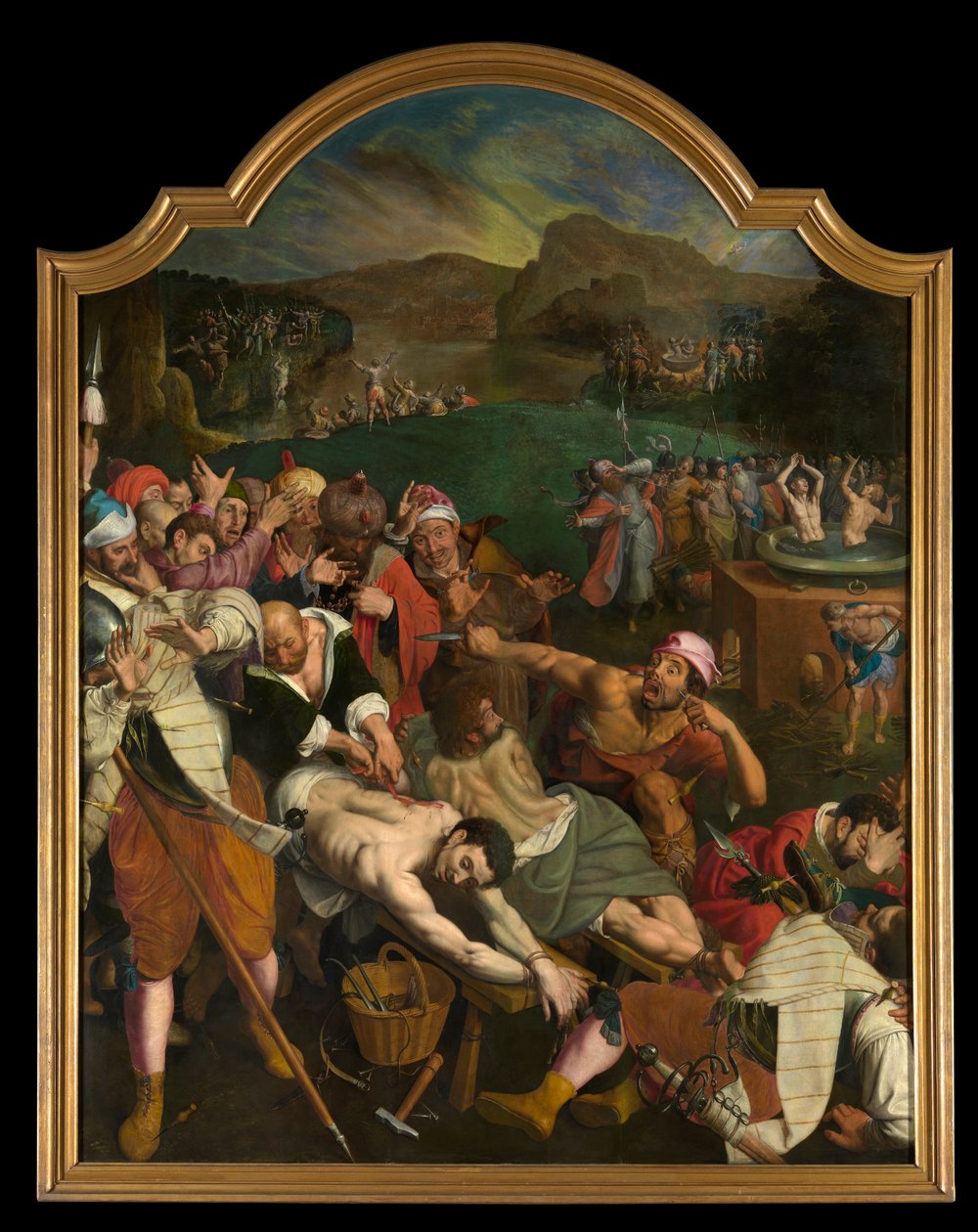 Crispin és Crispinian szentek mártíromsága (olaj a táblán) alkotó: Ambrosius the Elder Francken or Franck