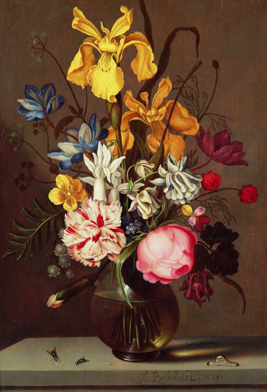Egy váza virágokkal, 1635 alkotó: Ambrosius the Younger Bosschaert