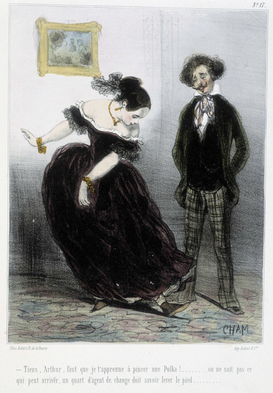 Karikatúra - Cham „” Madeleines”-ben, 1870-1880 alkotó: Amédée de Noé