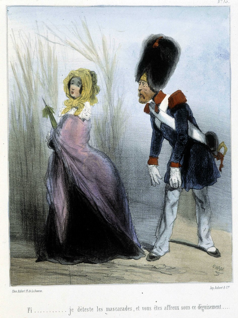 Karikatúra - Cham „” Madeleines”-ben, 1870-1880 alkotó: Amédée de Noé