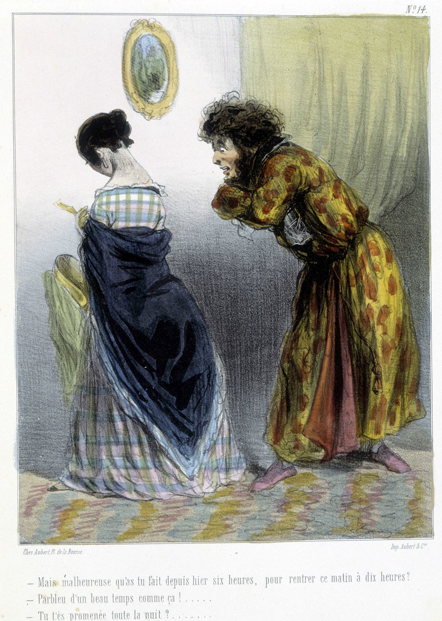 Karikatúra - Cham „” Madeleines”-ben, 1870-1880 alkotó: Amédée de Noé