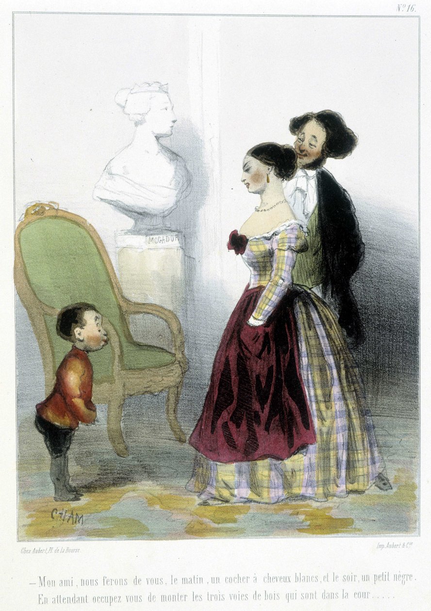 Karikatúra - Cham „” Madeleines”-ben, 1870-1880 alkotó: Amédée de Noé