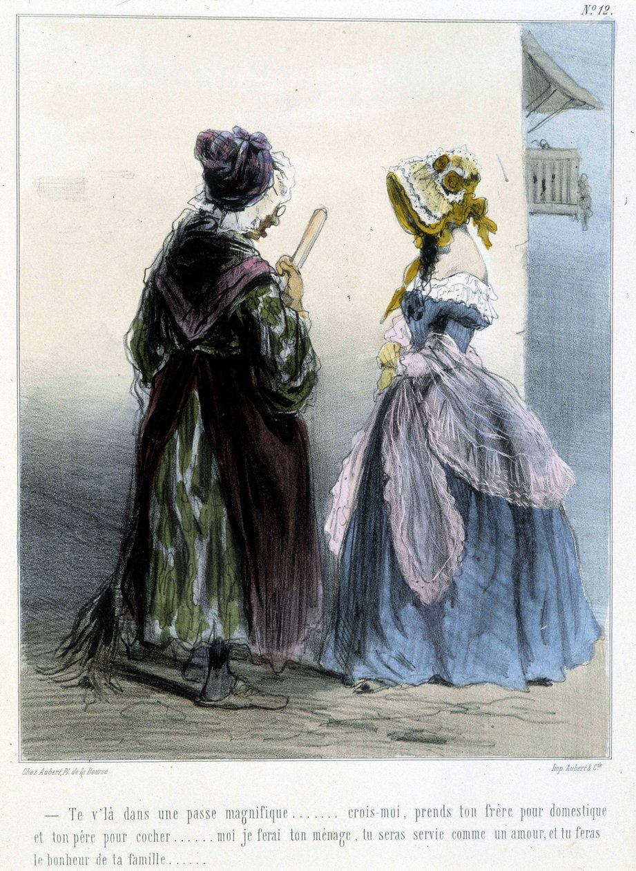 Karikatúra - Cham „” Madeleines”-ben, 1870-1880 alkotó: Amédée de Noé