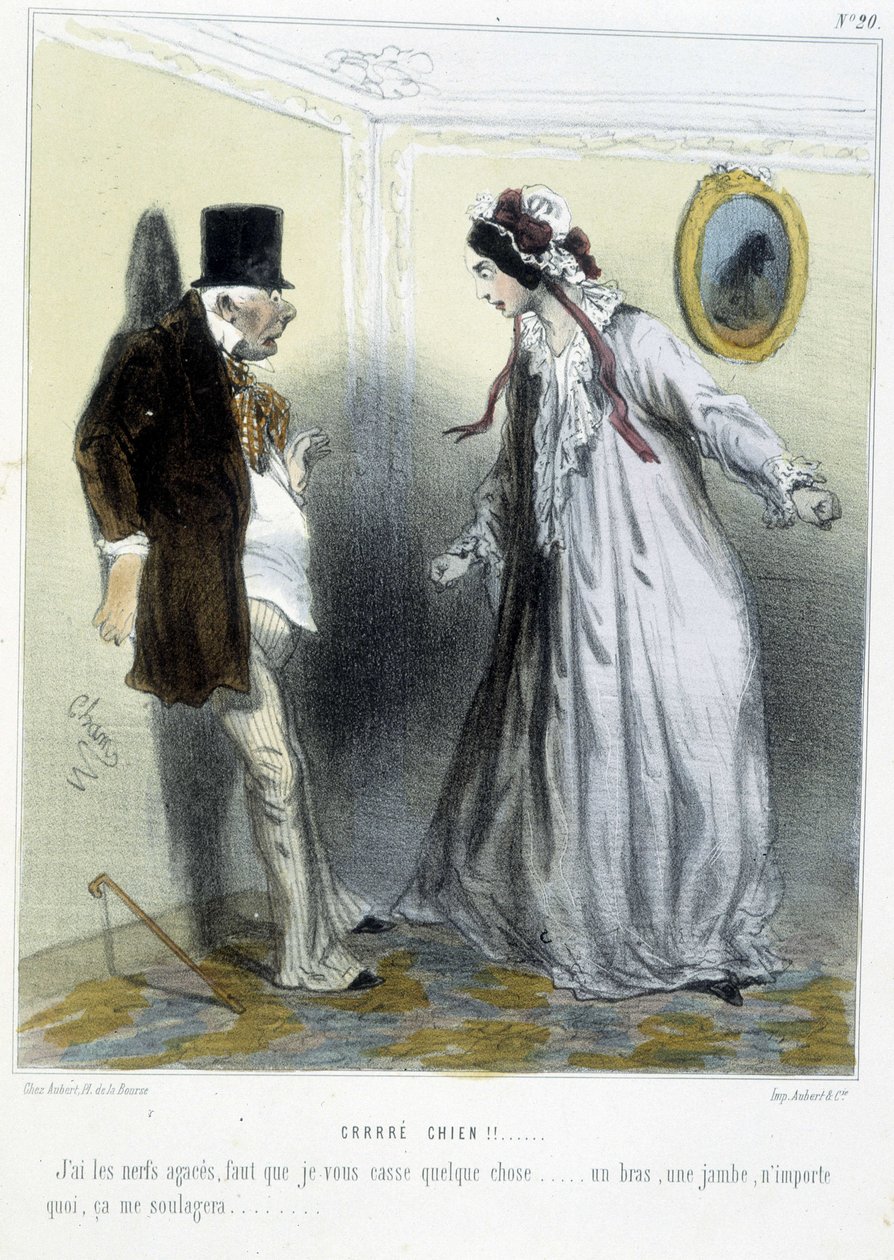 Crrré chien! - Cham "" Madeleines "-jében, 1870-1880 alkotó: Amédée de Noé