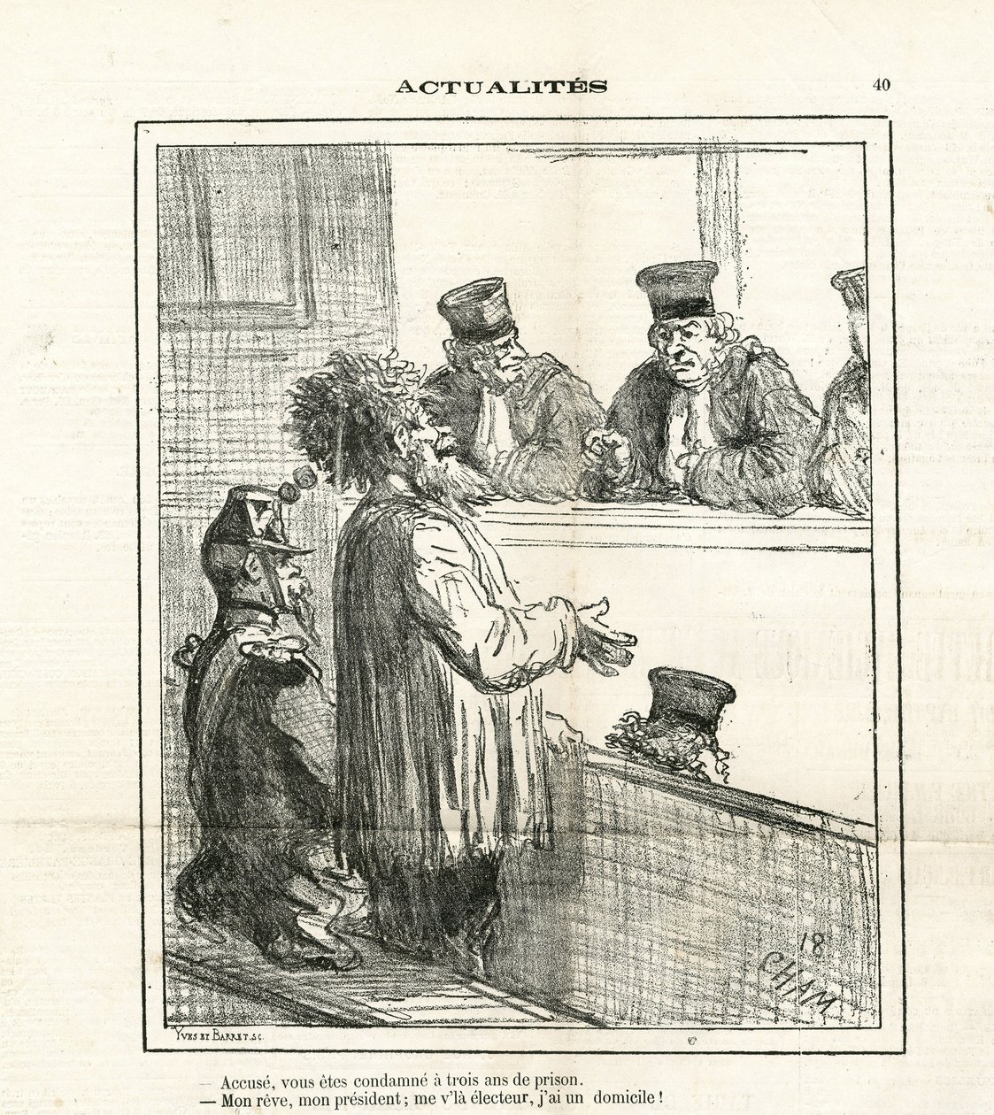 Illusztráció Chamről (1819-1879) Le Charivariban alkotó: Amédée de Noé