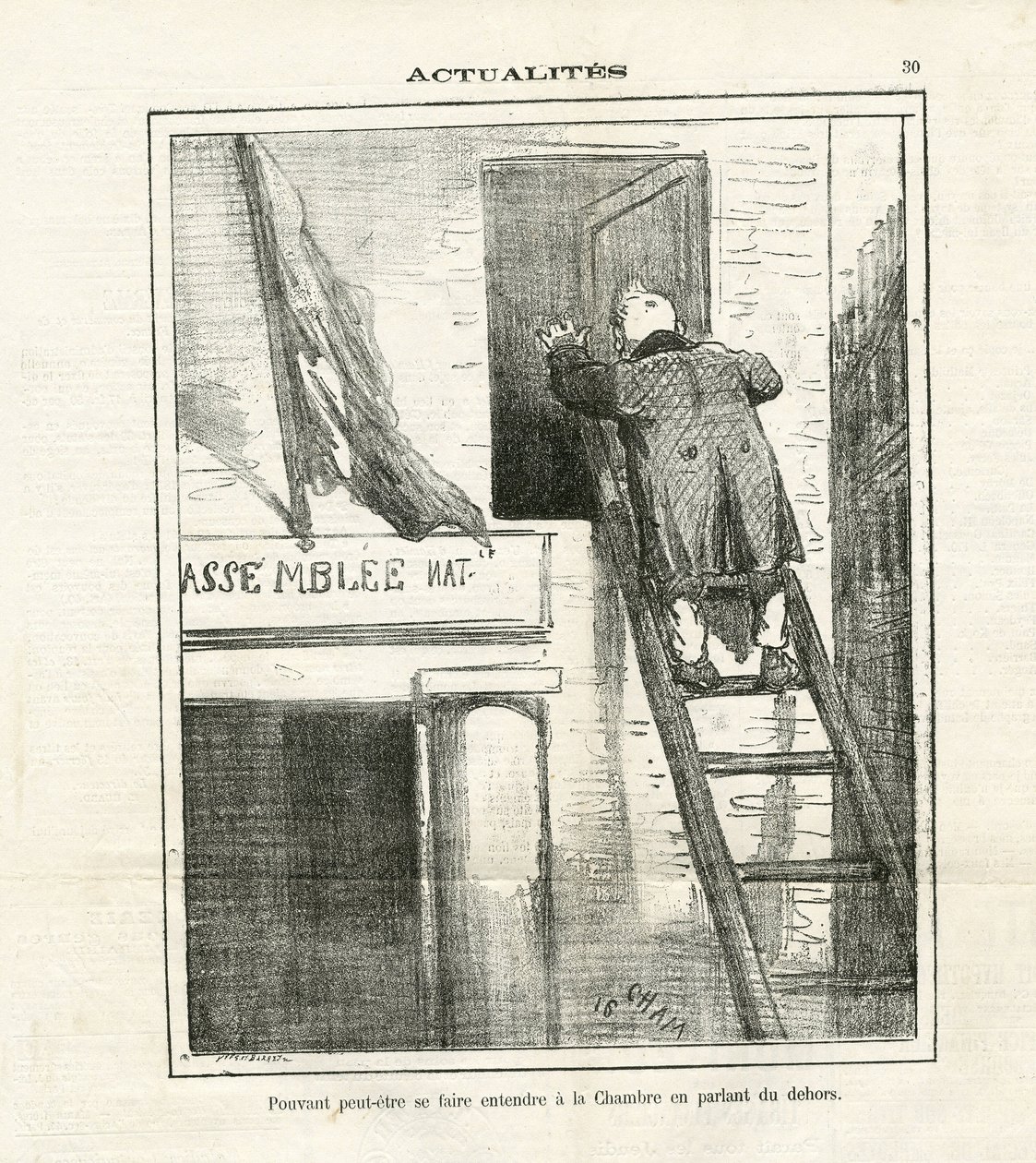 Illusztráció Chamről (1819-1879) Le Charivariban alkotó: Amédée de Noé