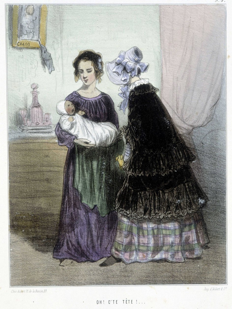 Ó, ez a te fejed! (méltatlan anya) - Cham „” Madeleines” című filmjében, 1870-1880 alkotó: Amédée de Noé