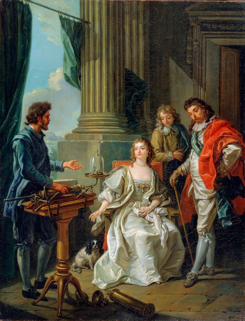 Pneumatikus kísérlet, 1777 alkotó: Charles Amedee Philippe van Loo
