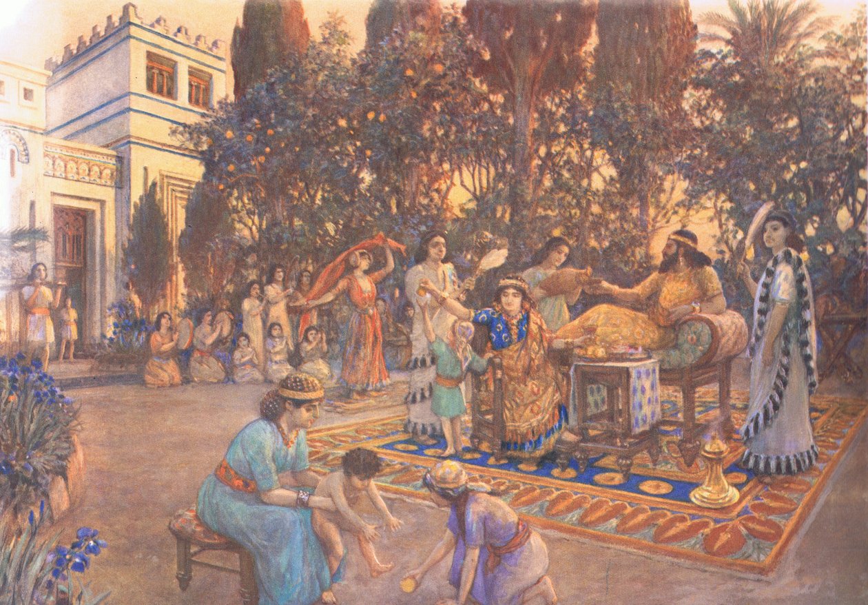 Házi élet Babilonban, MacMillan iskolai plakátokról, 1950-60-as évek alkotó: Amedee Forestier