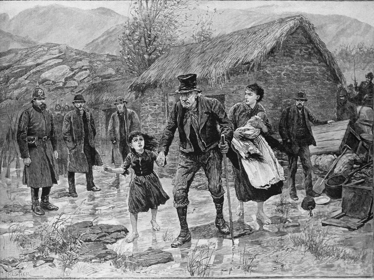 Jelenet egy ír kilakoltatásnál Kerry megyében, a 