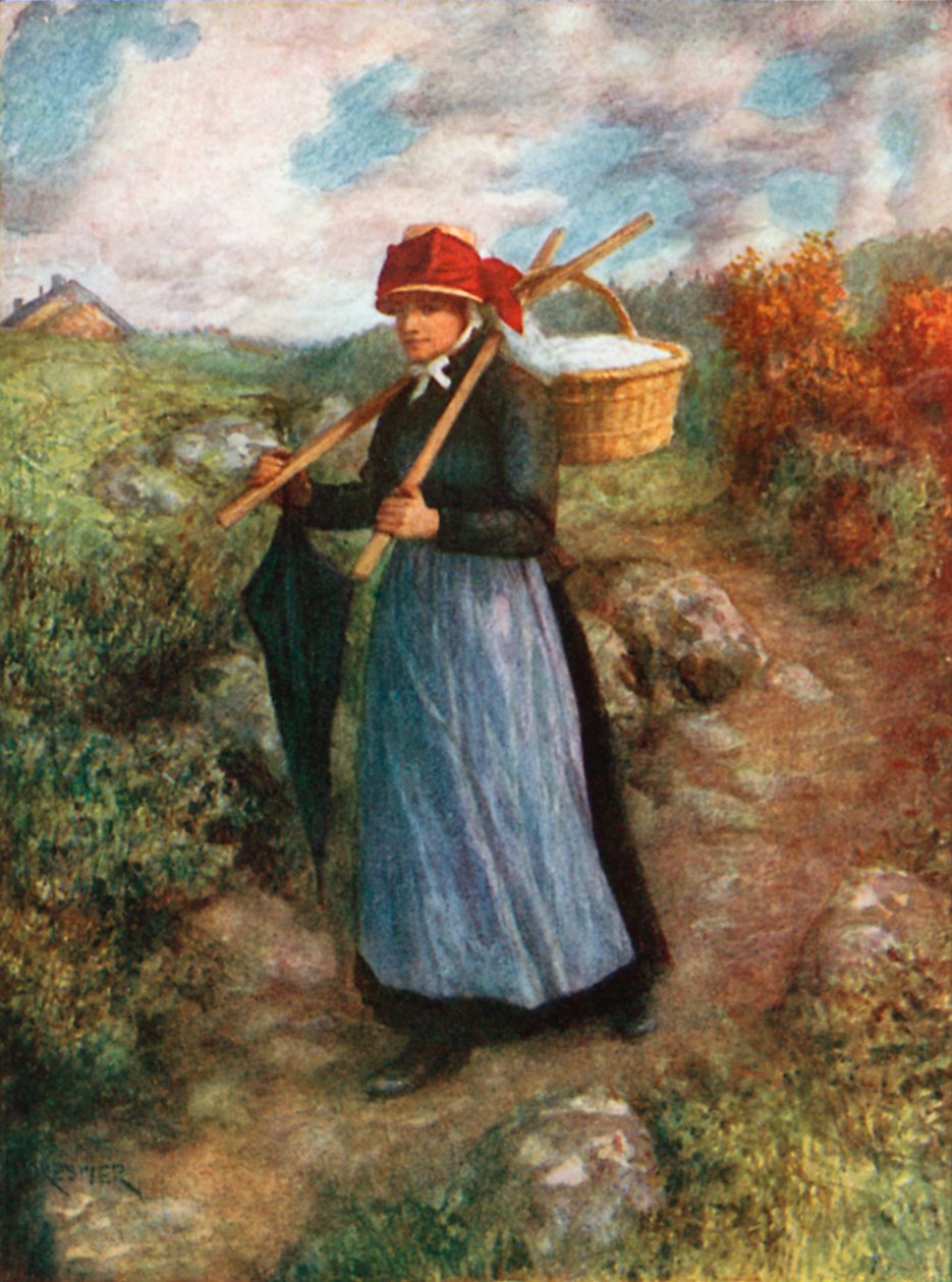 Egy ardenneki parasztasszony (színes litográfia) alkotó: Amedee (after) Forestier