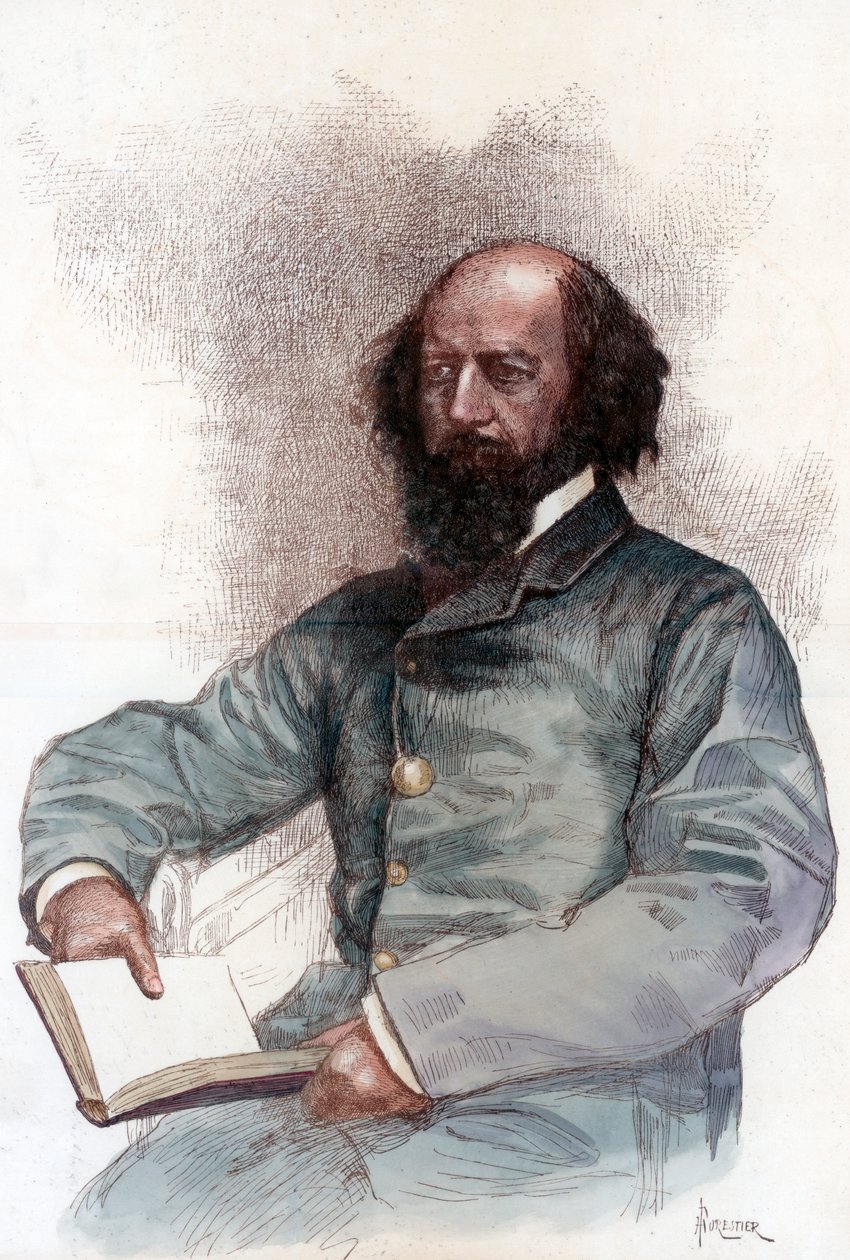 Alfred Lord Tennyson 1809-1892, angol költő, 1884. alkotó: Amedee Forestier