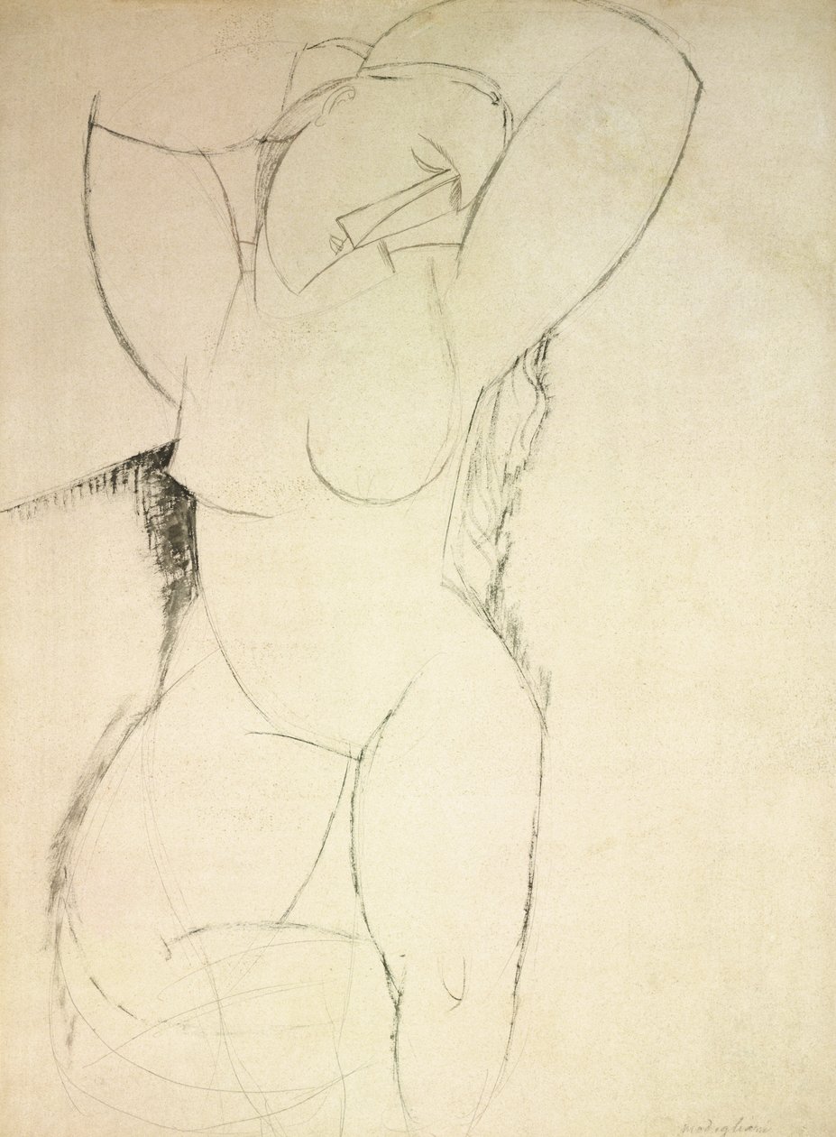Caryatida, 1913-14 körül alkotó: Amedeo Modigliani