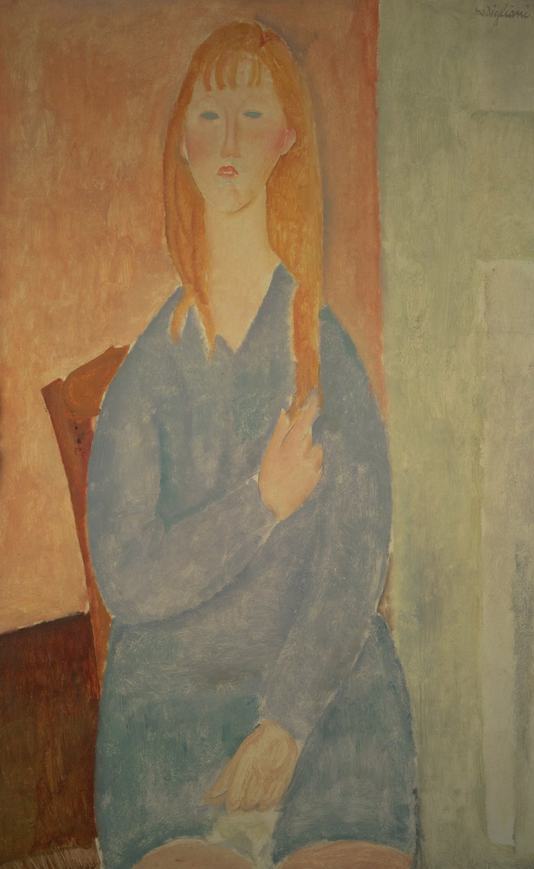 Lány kék ruhában alkotó: Amedeo Modigliani