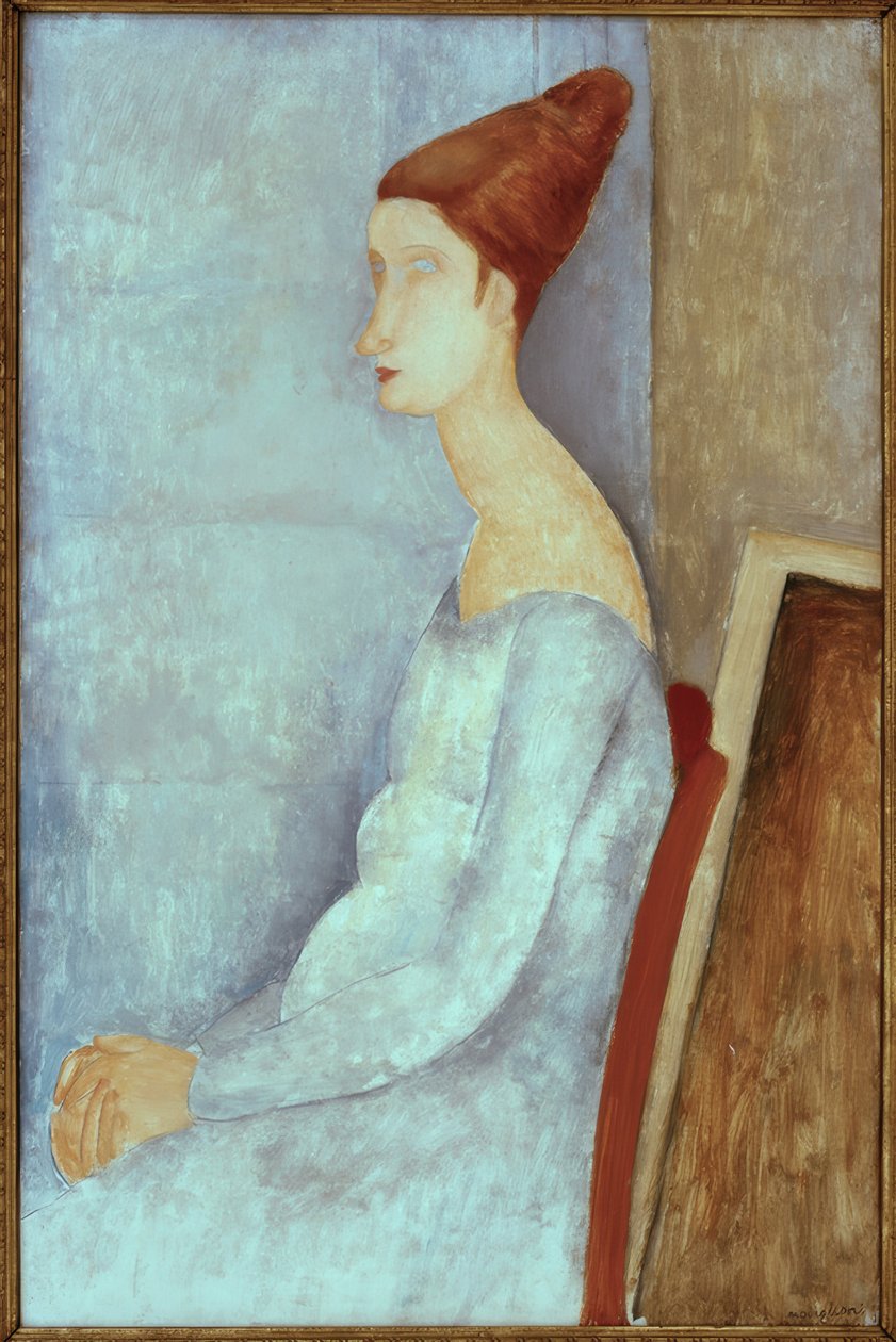 Jeanne Hebuterne ülve, profilban alkotó: Amedeo Modigliani