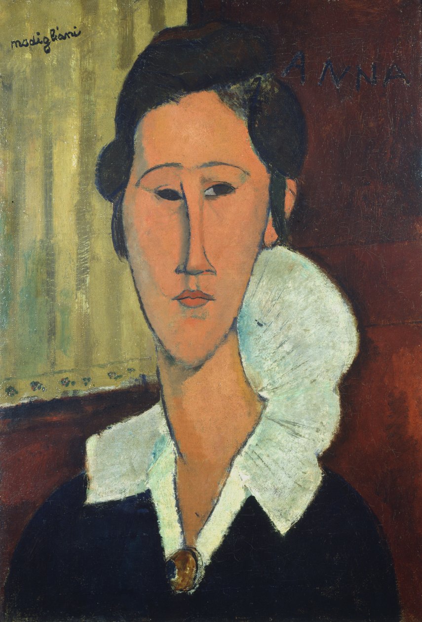 Galléros hölgy, vagy Anna Zborowska, 1917 alkotó: Amedeo Modigliani