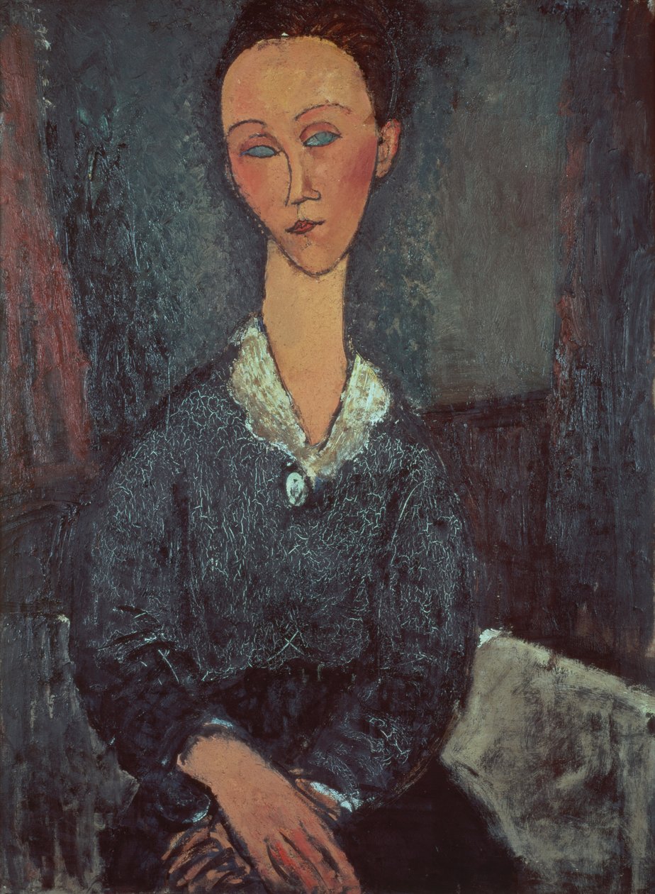 Fehérgalléros nő portréja alkotó: Amedeo Modigliani