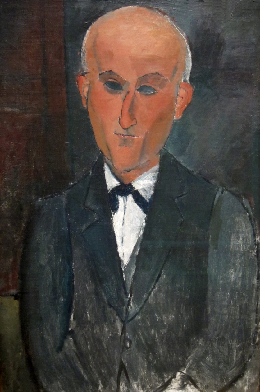 Max Jacob francia író és festő arcképe alkotó: Amedeo Modigliani
