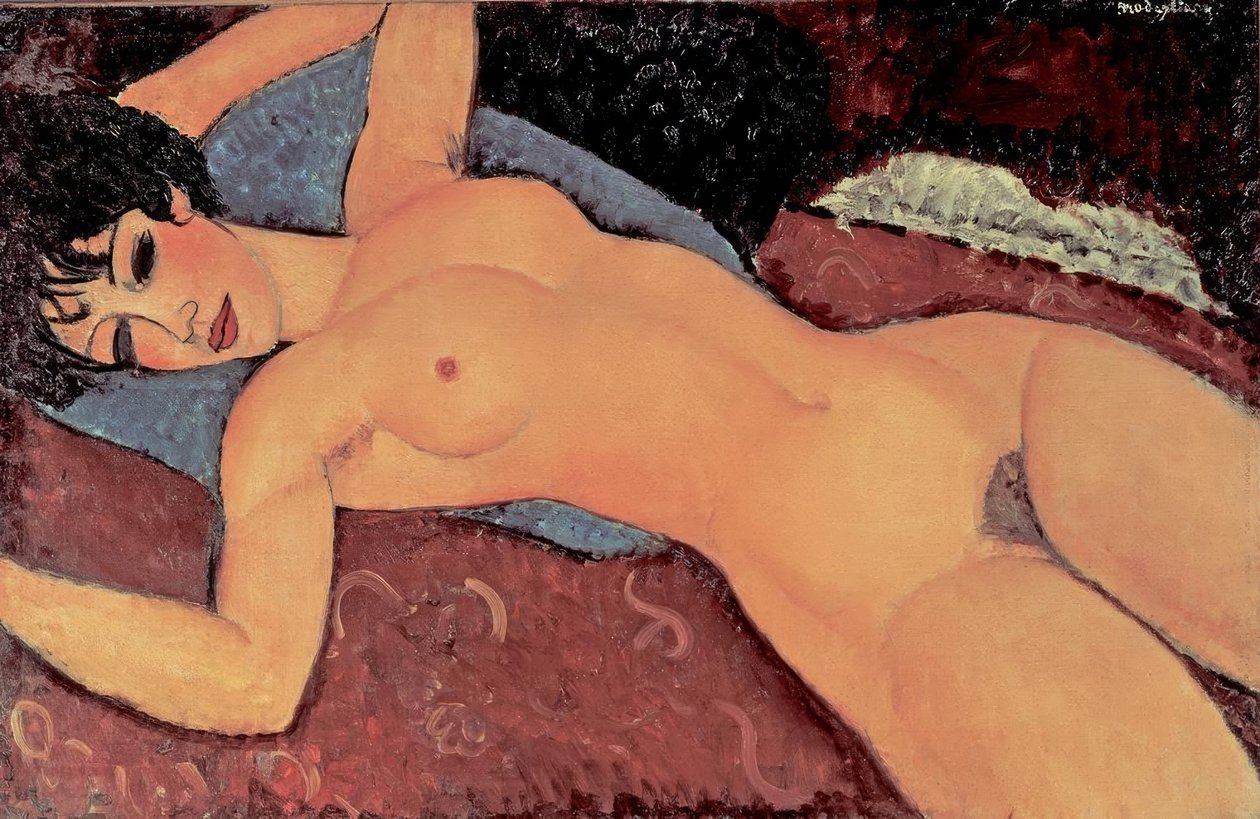 Piros női akt alkotó: Amedeo Modigliani