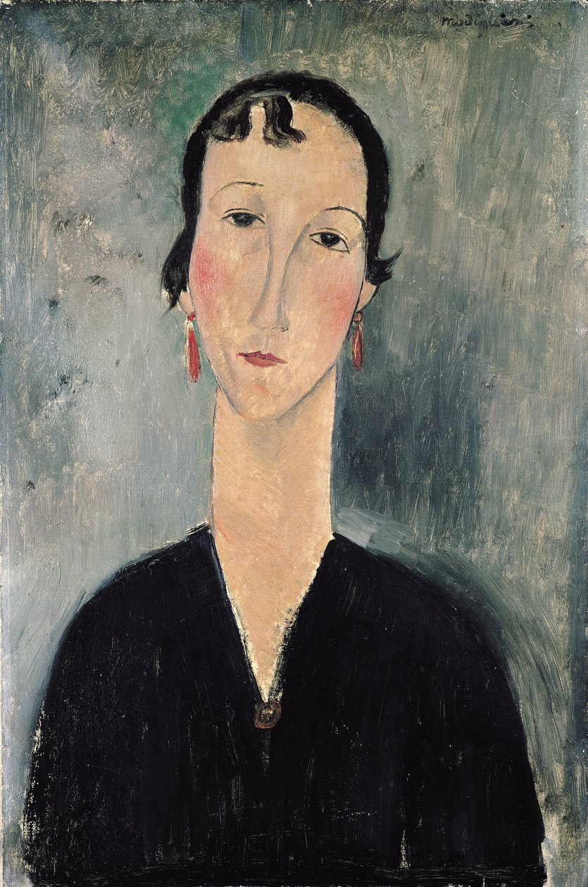Nő fülbevalóval alkotó: Amedeo Modigliani