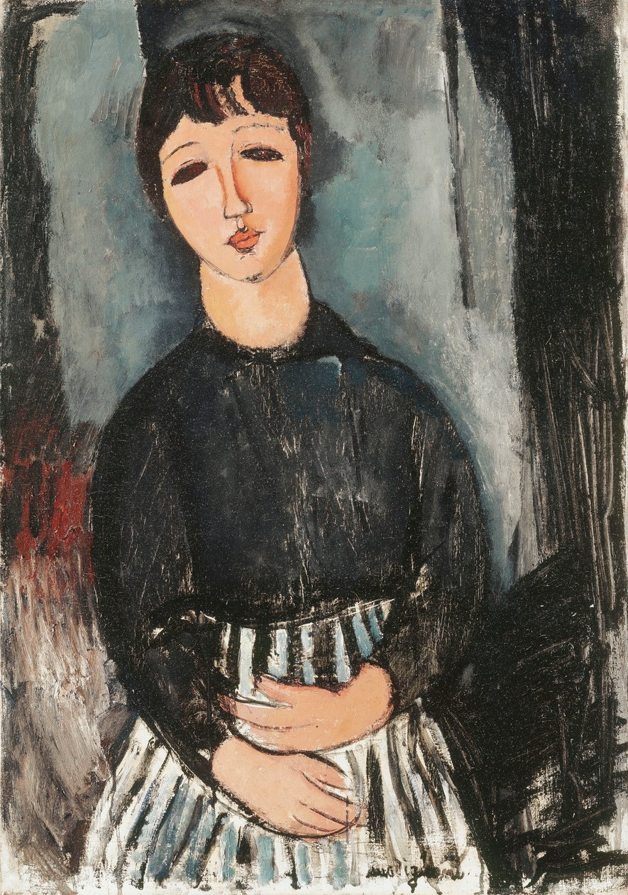 Csíkos kötényes szolga, 1916 alkotó: Amedeo Modigliani