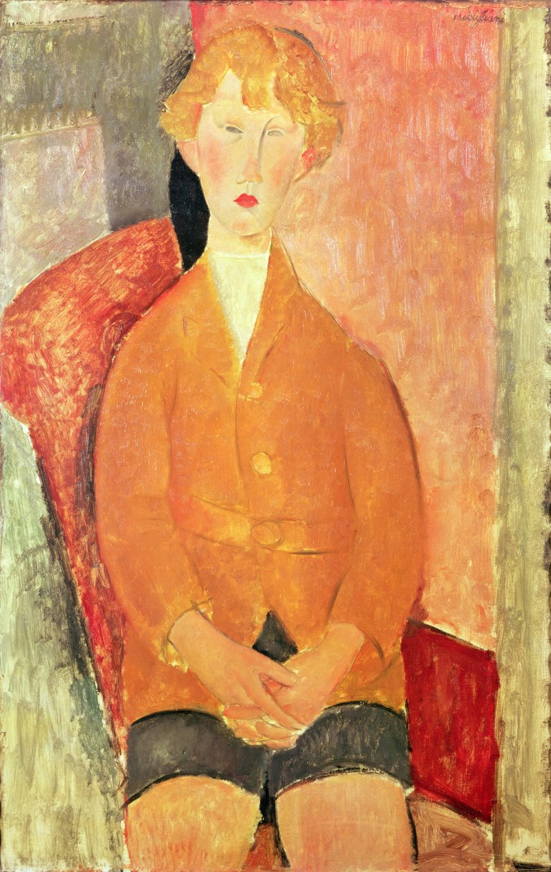 Boy in Shorts, 1918 körül alkotó: Amedeo Modigliani