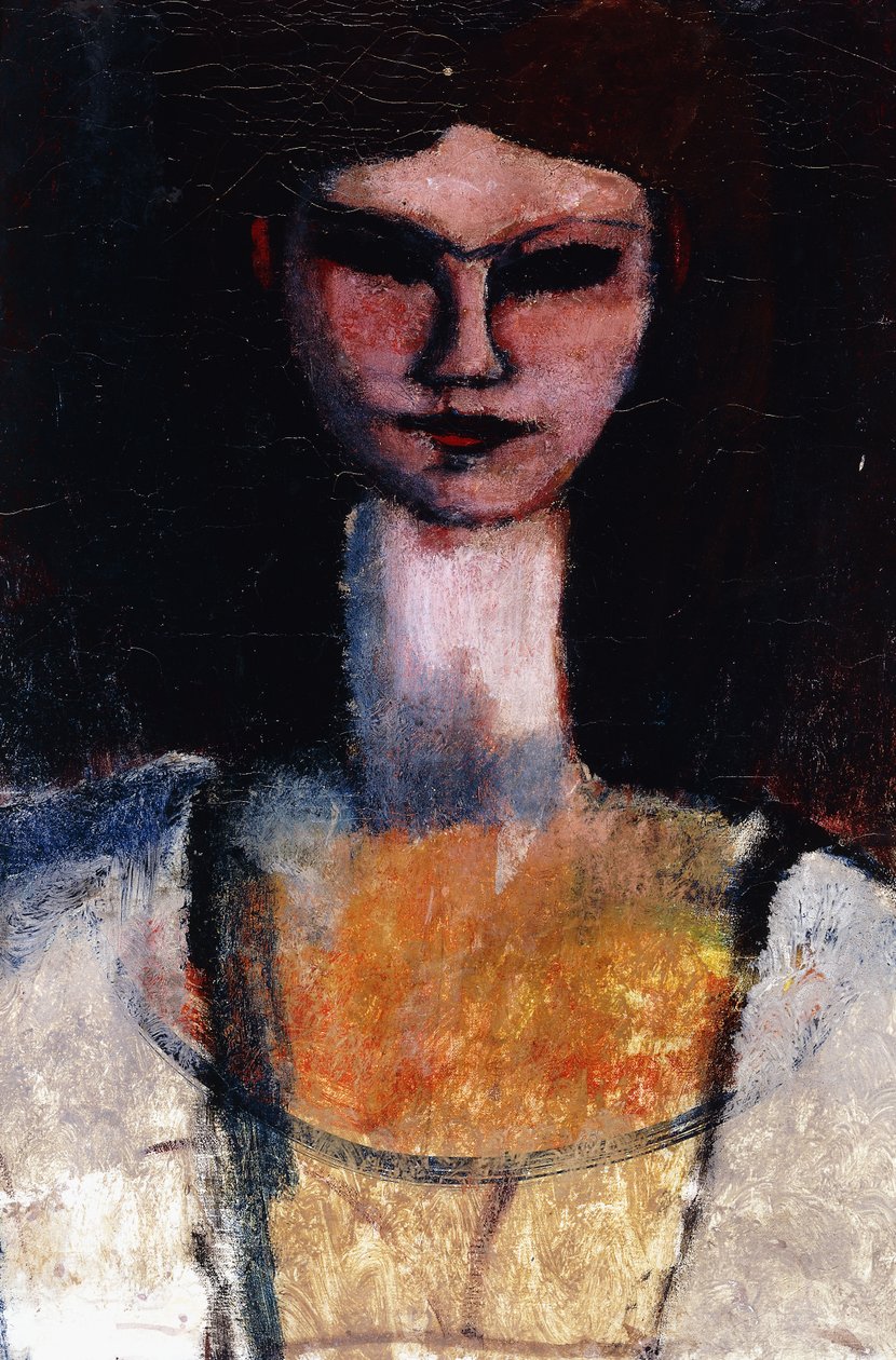 Egy fiatal nő mellszobra; Egy fiatal nő mellszobra, 1910-1911 körül alkotó: Amedeo Modigliani