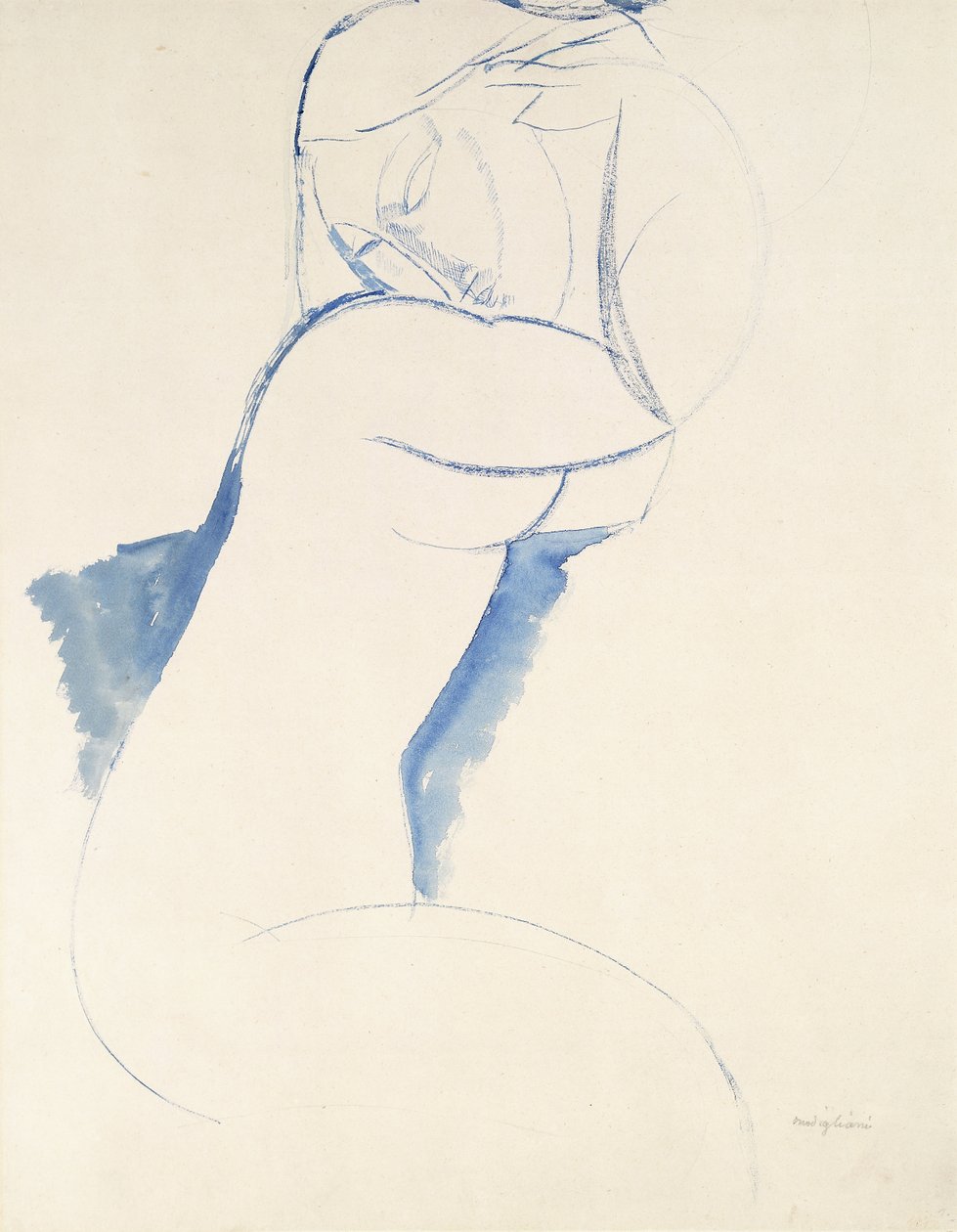 Caryatide, 1913 körül alkotó: Amedeo Modigliani