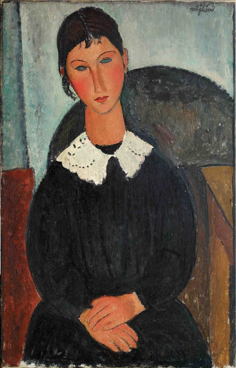Elvira fehérgalléros, 1917-1918. alkotó: Amedeo Modigliani
