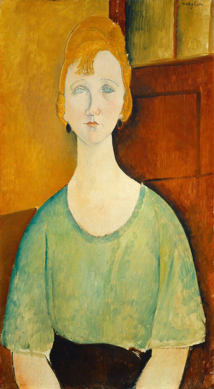 Lány zöld blúzban alkotó: Amedeo Modigliani