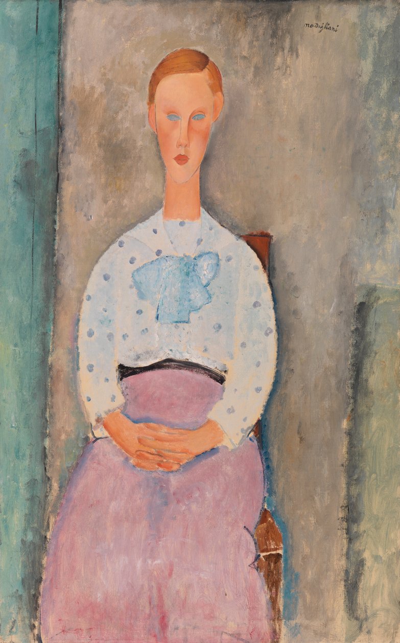 Lány pöttyös blúzzal alkotó: Amedeo Modigliani