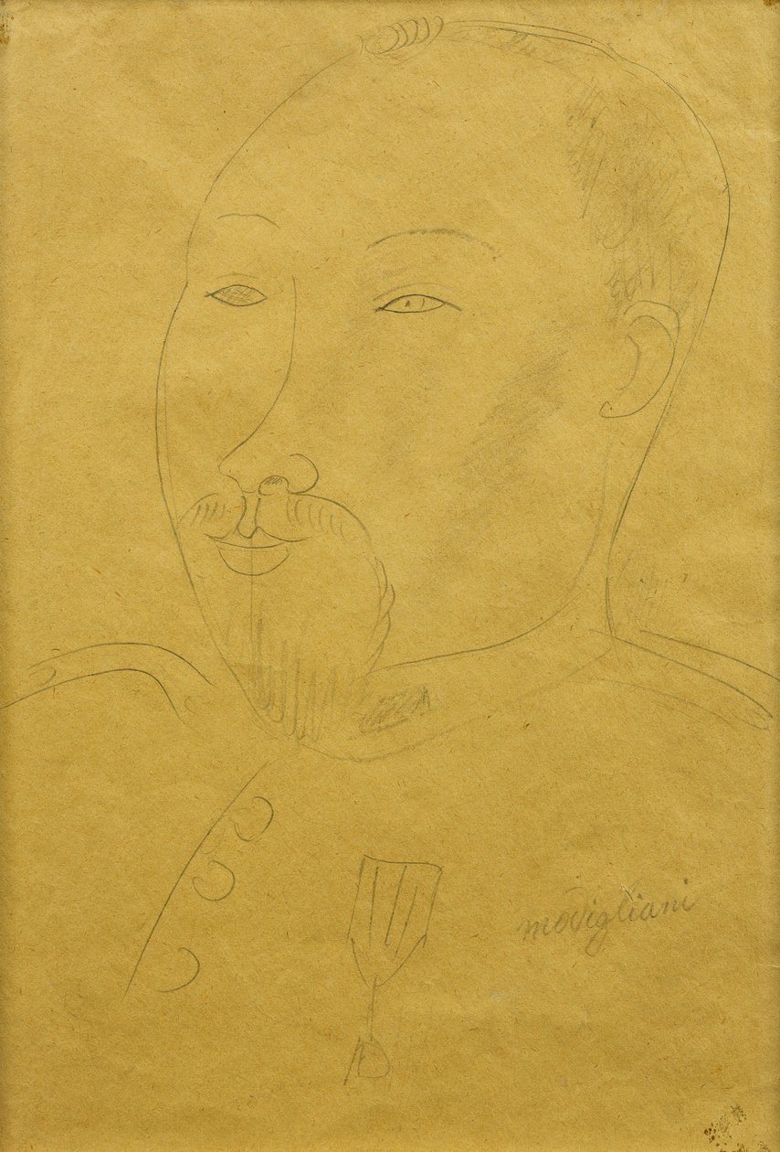 Guillaume Apollinaire katonaként; Guillaume Apollinaire, mint katona, alkotó: Amedeo Modigliani