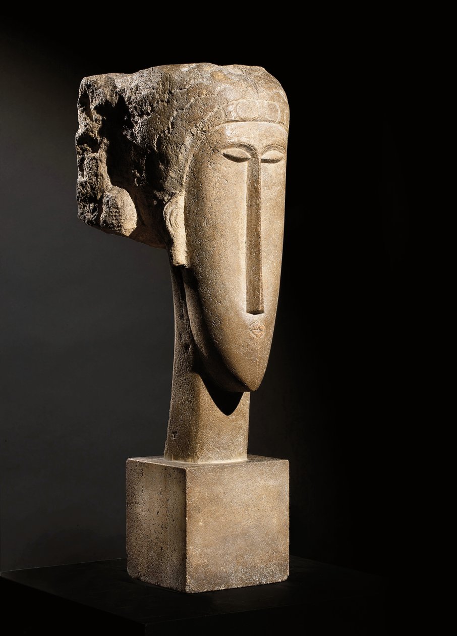 Fej, 1910-12 alkotó: Amedeo Modigliani