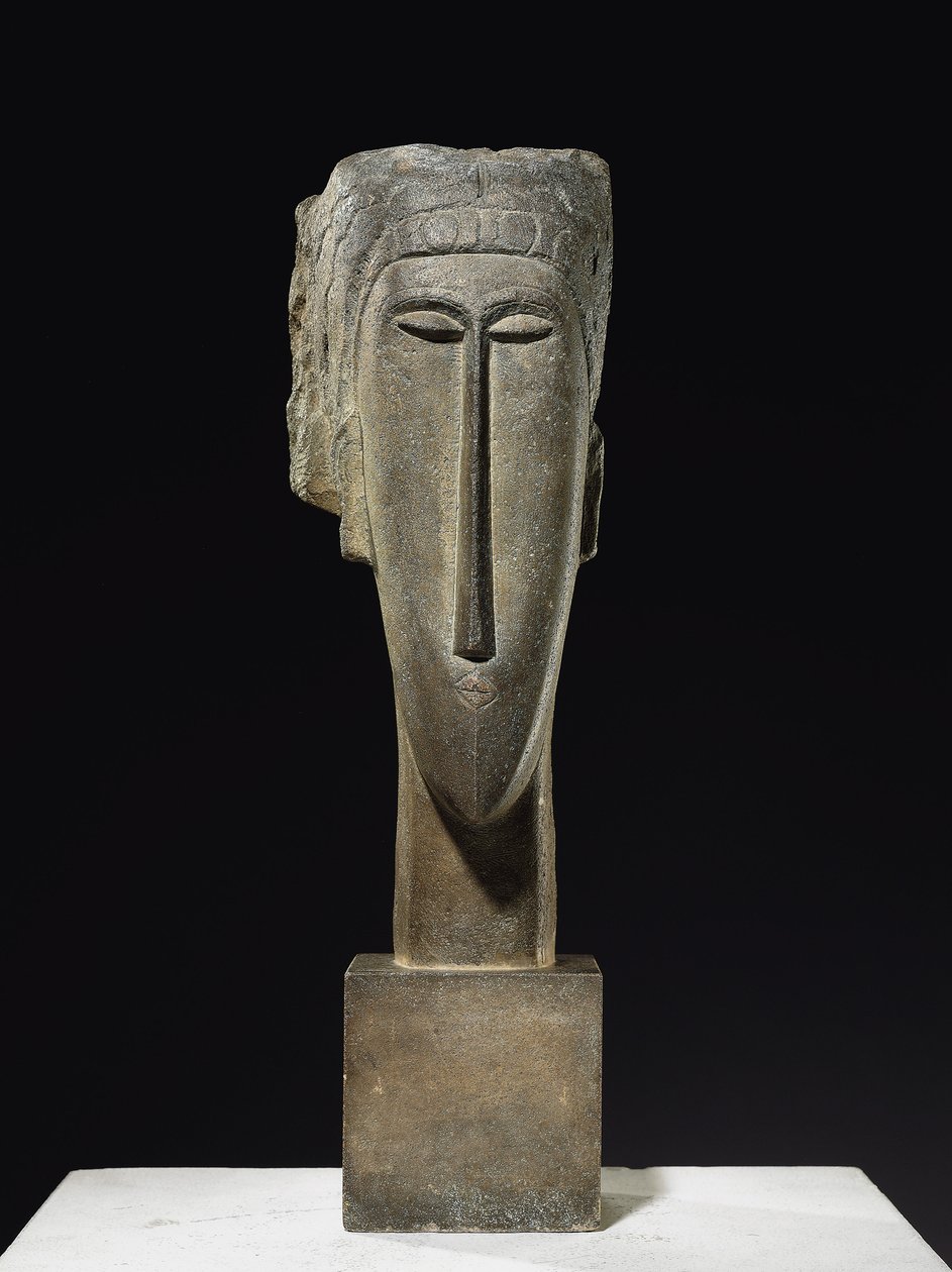 Fej, 1910-12 alkotó: Amedeo Modigliani