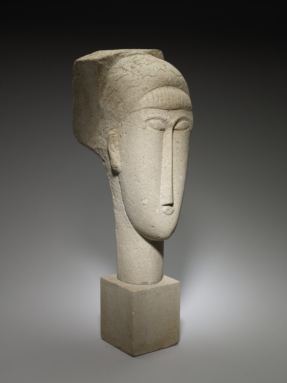 Fej, 1911-12 (mészkő) alkotó: Amedeo Modigliani