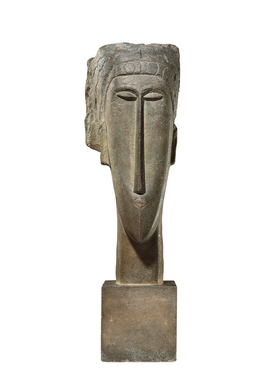 Fej, 1910-1912 körül (mészkő) alkotó: Amedeo Modigliani