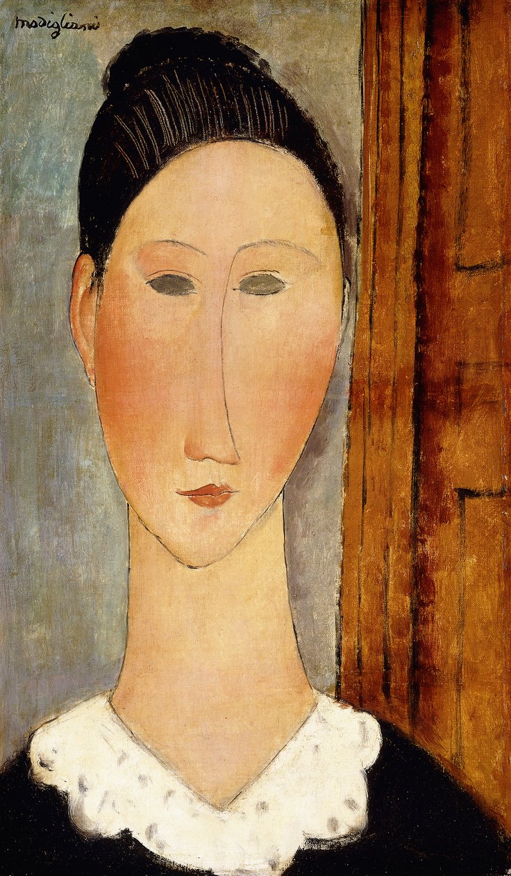A lány vezetője; Egy lány feje, 1918 körül alkotó: Amedeo Modigliani