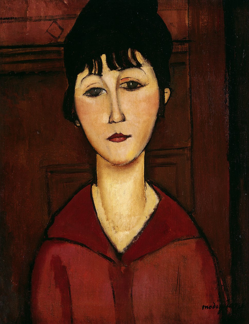 Egy fiatal lány feje, 1916 alkotó: Amedeo Modigliani