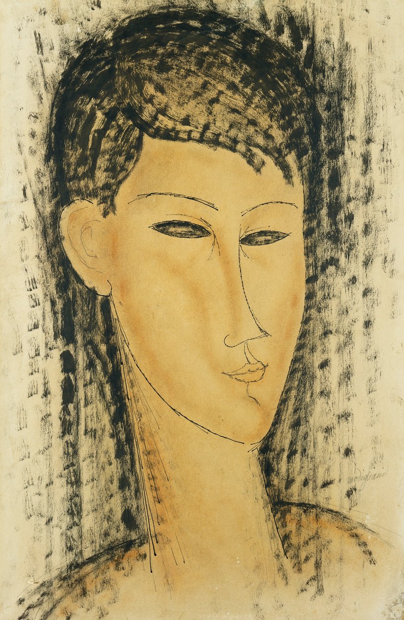 Fiatal Nők vezetője; Egy fiatal nő feje, 1914 alkotó: Amedeo Modigliani