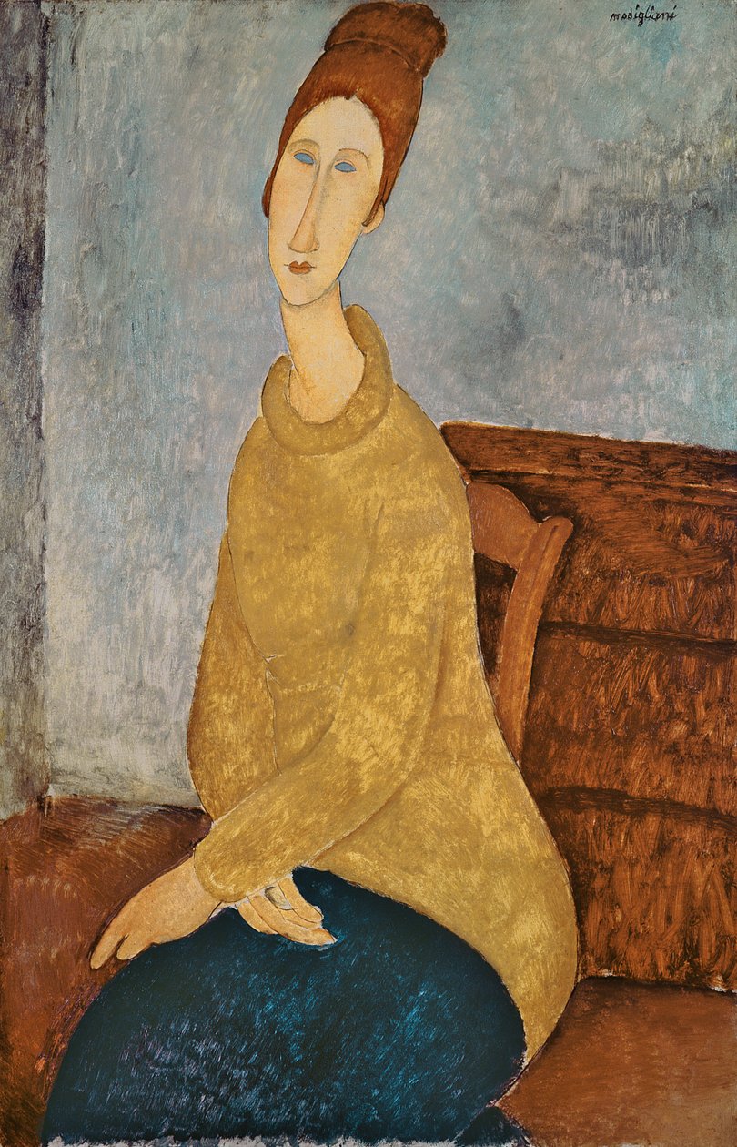 Jeanne Hebuterne sárga pulóverben, 1918-19 alkotó: Amedeo Modigliani
