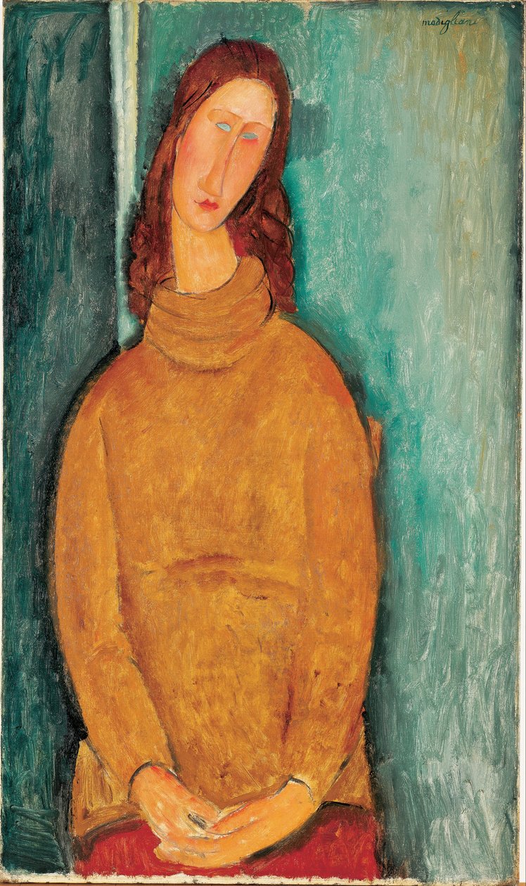 Jeanne Hébuterne sárga pulóverben alkotó: Amedeo Modigliani