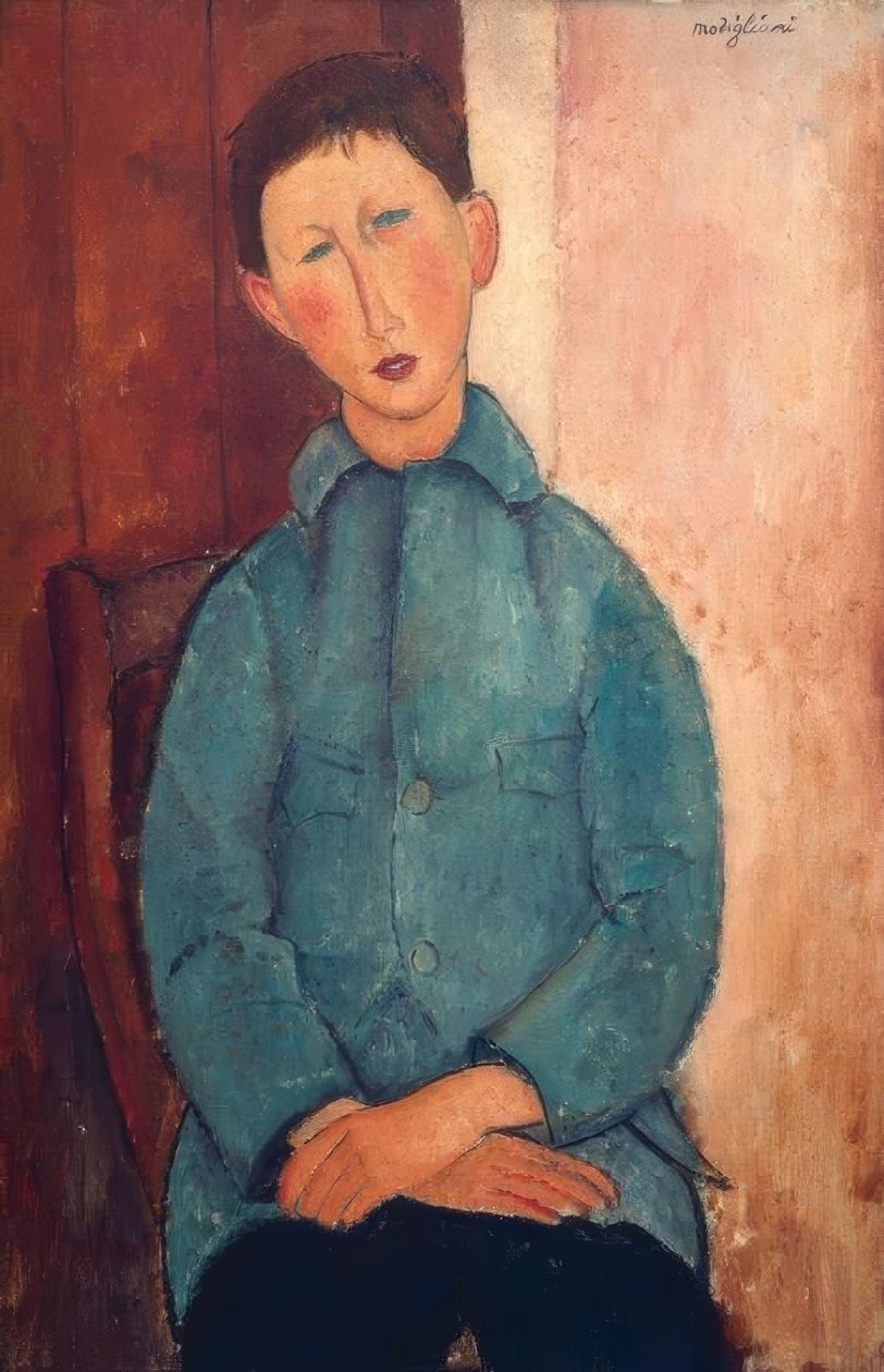 Fiú kék kabátban alkotó: Amedeo Modigliani